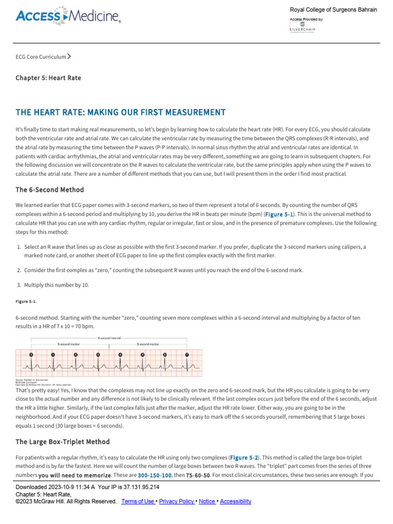 Chapter 5 - Heart Rate | PDF | Heart Rate | Electrocardiography