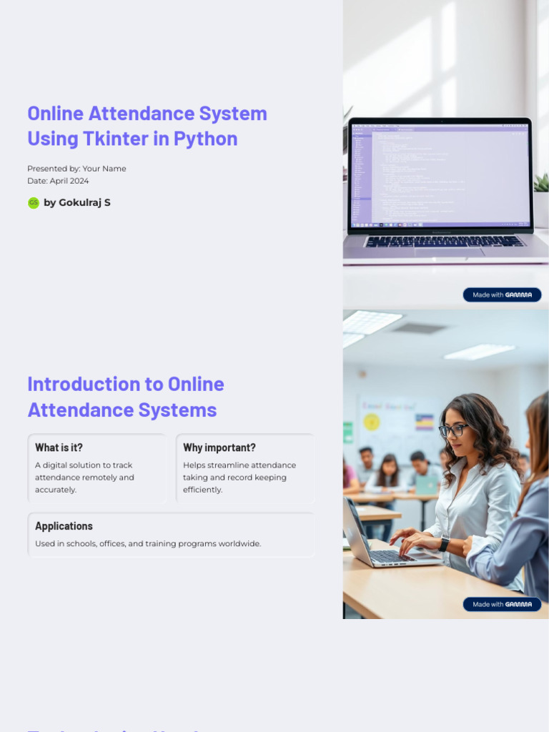 Online Attendance System Using Tkinter in Python | PDF | Comma ...