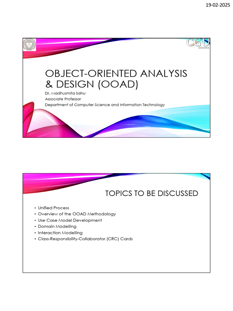 Object-Oriented Analysis & Design (OOAD) | PDF | Use Case | Conceptual ...