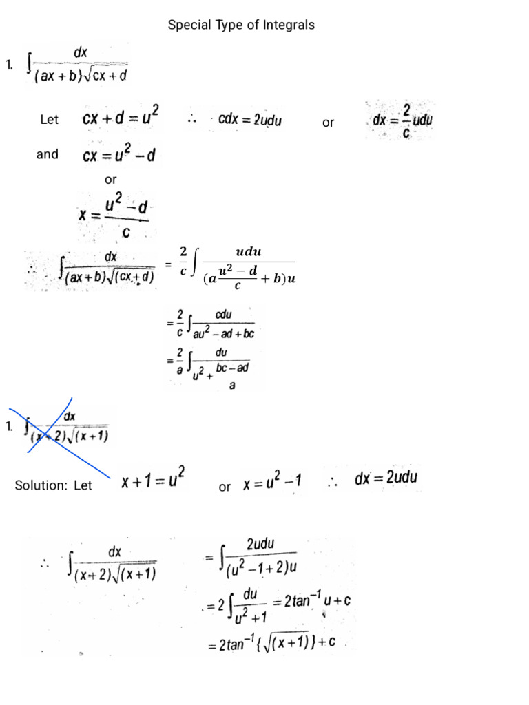 Special Type of Integral | PDF