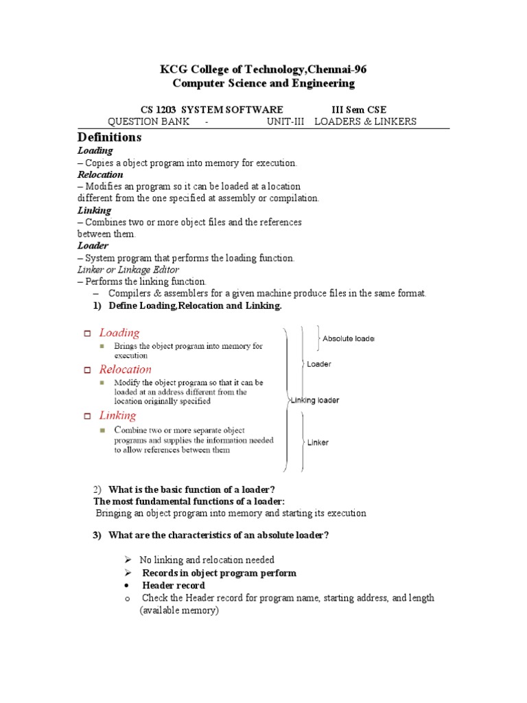 Unit III System Software | PDF