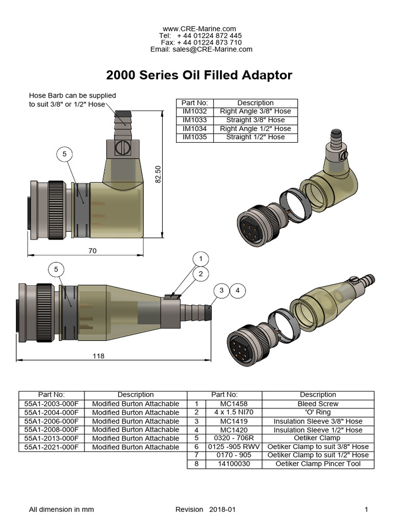 2000 Series Oil Filled Adaptor 01 | PDF