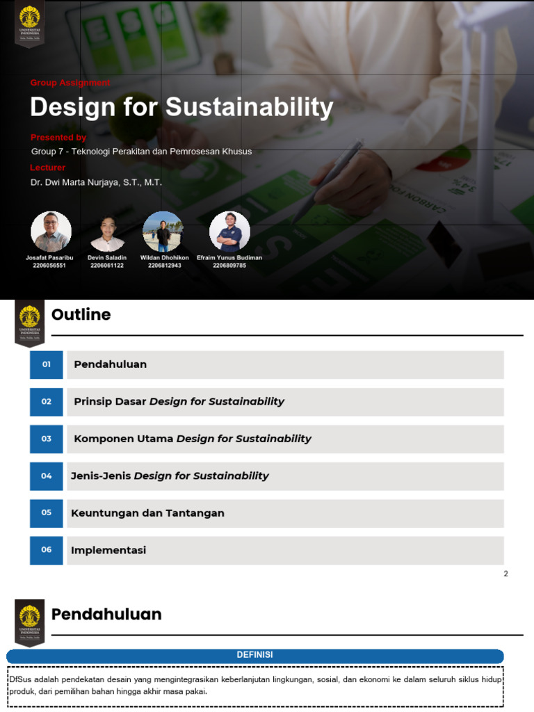 Group 7 - Design For Sustainability Presentation | PDF