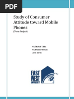 Download Study of Consumer Attitude Toward Mobile Phones by Md Mesbah Uddin SN99556705 doc pdf
