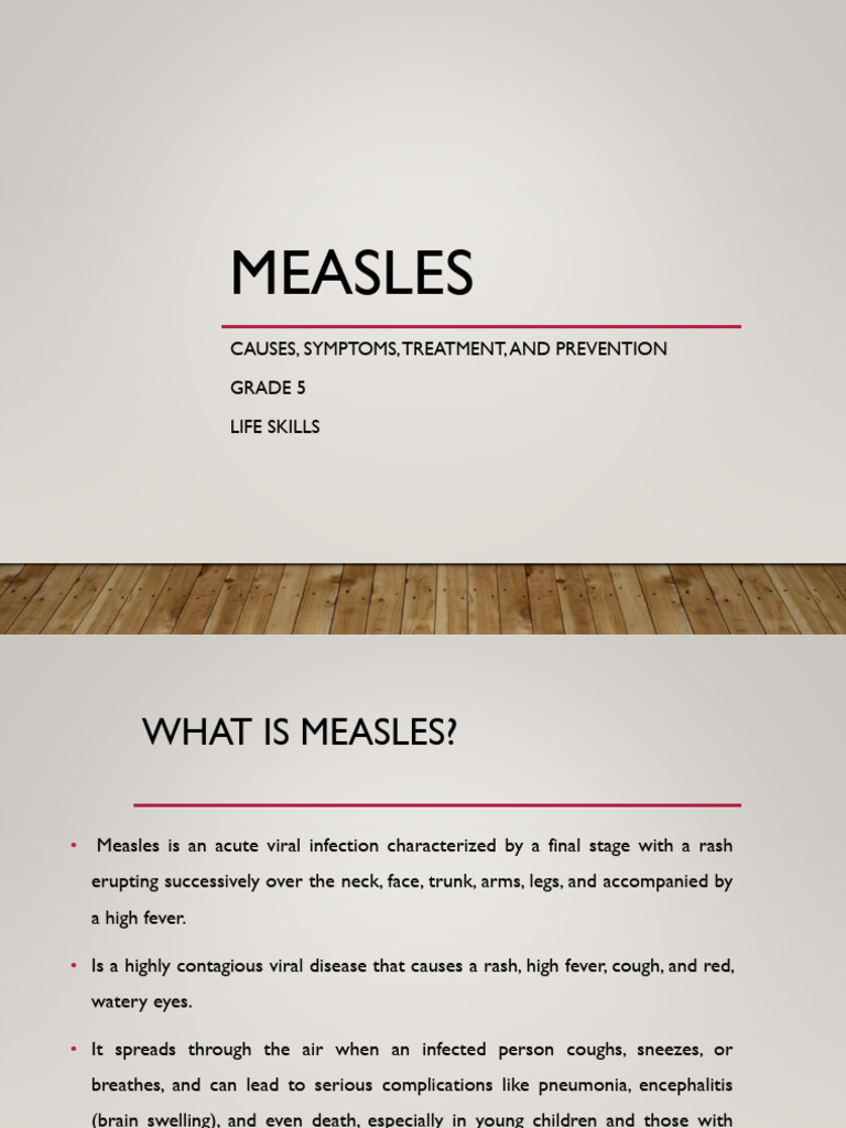 Measles Presentation With Pictures | PDF