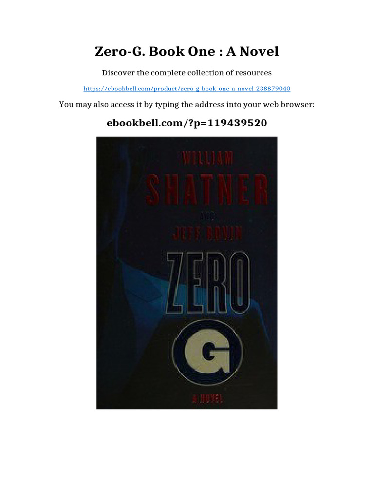 Zero-G. Book One: A Novel: Discover The Complete Collection of ...
