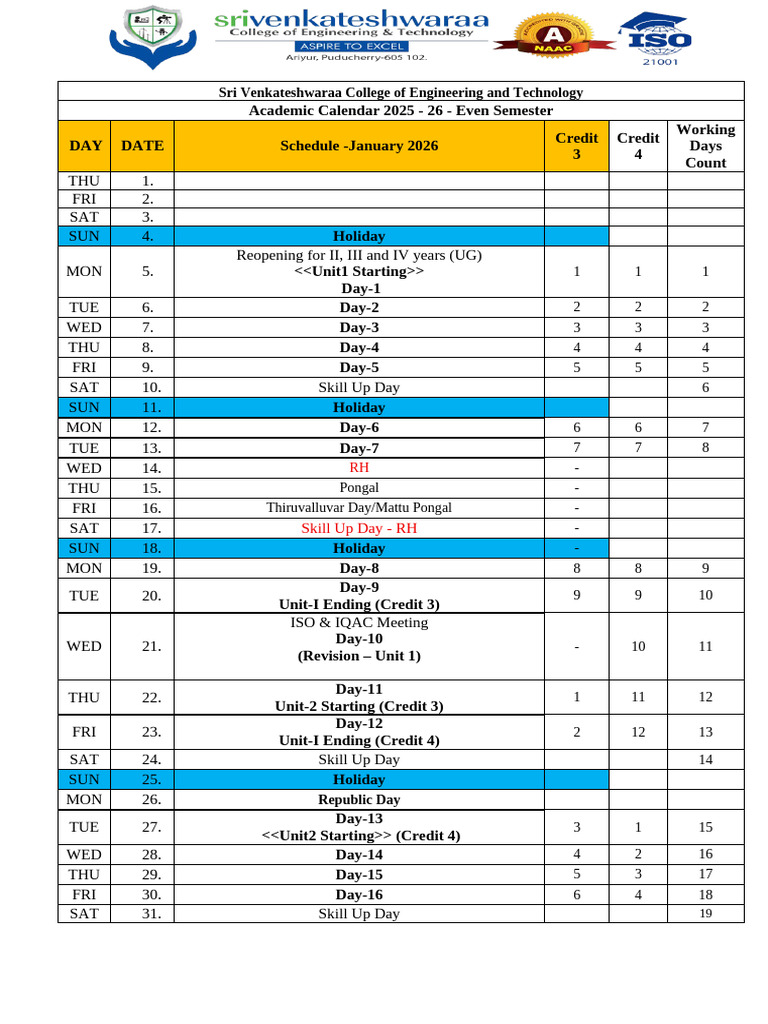 Academic Calendar - 2025 - 2026 - Final | PDF | Academic Term ...