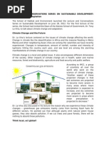 Lecture and Conservations Series on Sustainable Development