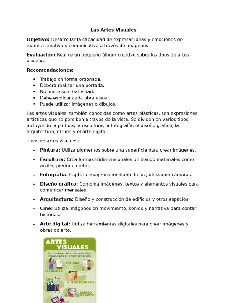 Las Artes Visuales Imagenes | PDF