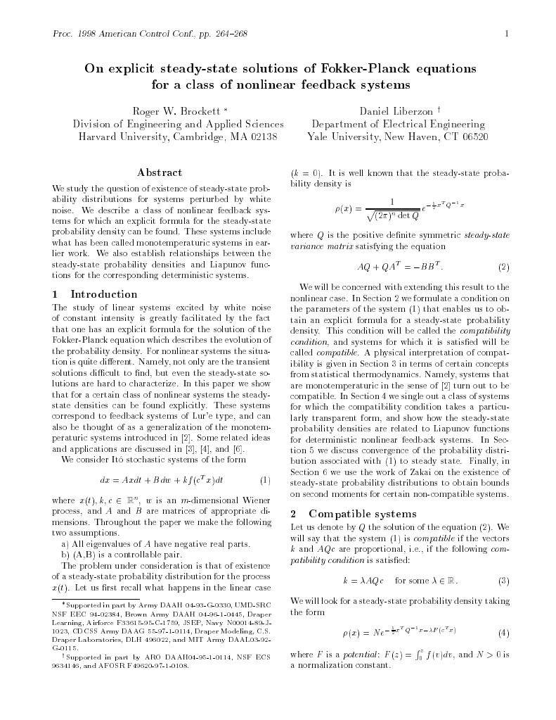 Steady-State Solutions for Nonlinear Systems | PDF | Steady State ...