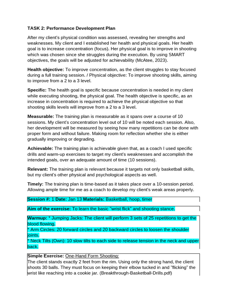 Portfolio Sports Task-2 | PDF | Goal