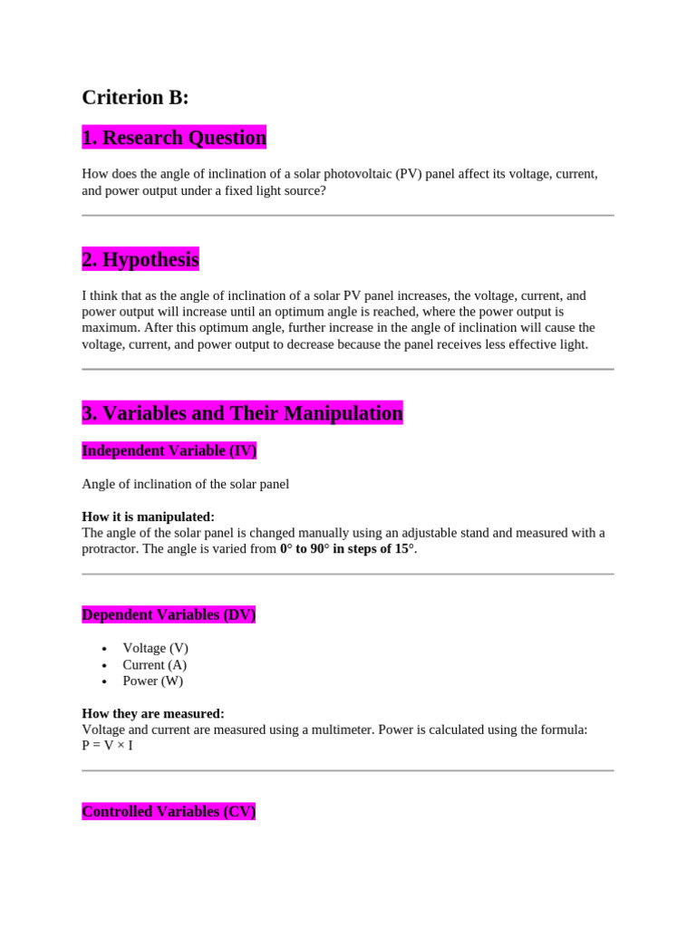 Science Experiment | PDF