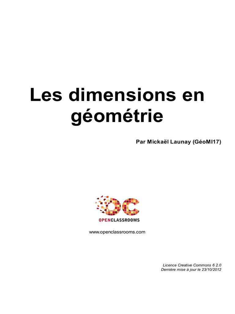 Les Dimensions en Geometrie | PDF | Longitude | Infographie ...