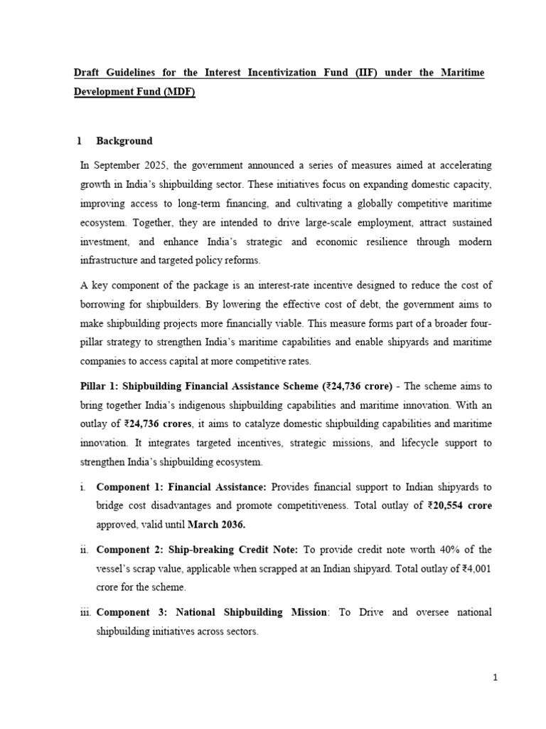 Draft Guidelines For The IIF | PDF | Loans | Interest