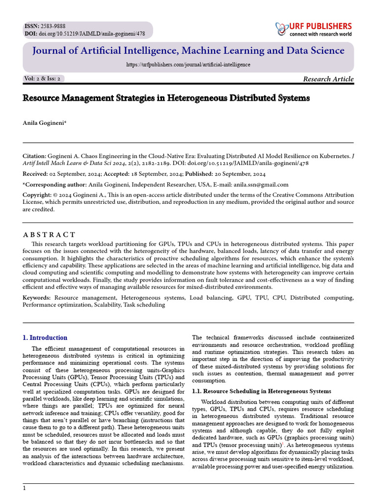 Resource Management Strategies in Heterogeneous Distributed Systems ...