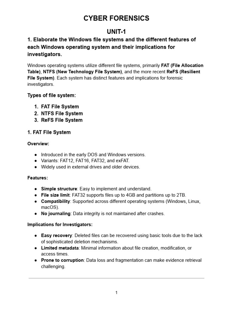 Cyber Forensics | PDF | File System | Digital Forensics