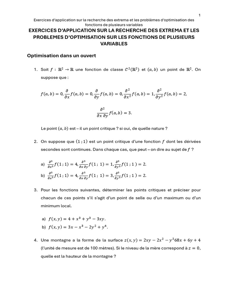 Exercice Optimisation | PDF | Optimisation mathématique | Le volume