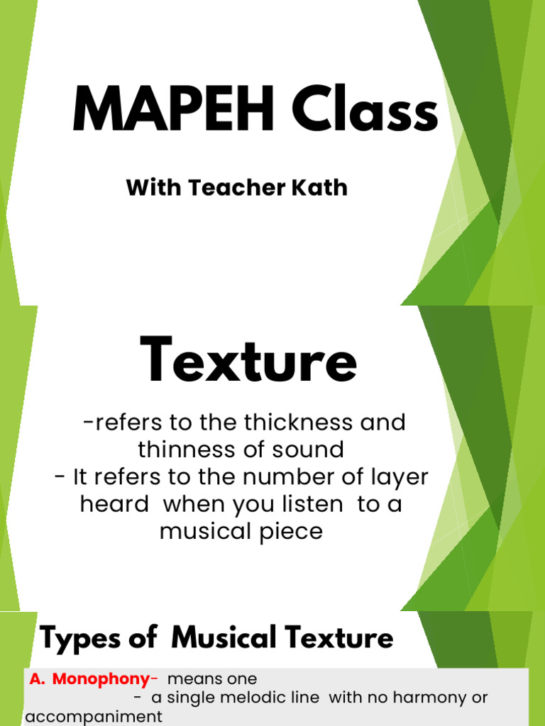 MAPEH Texture | PDF