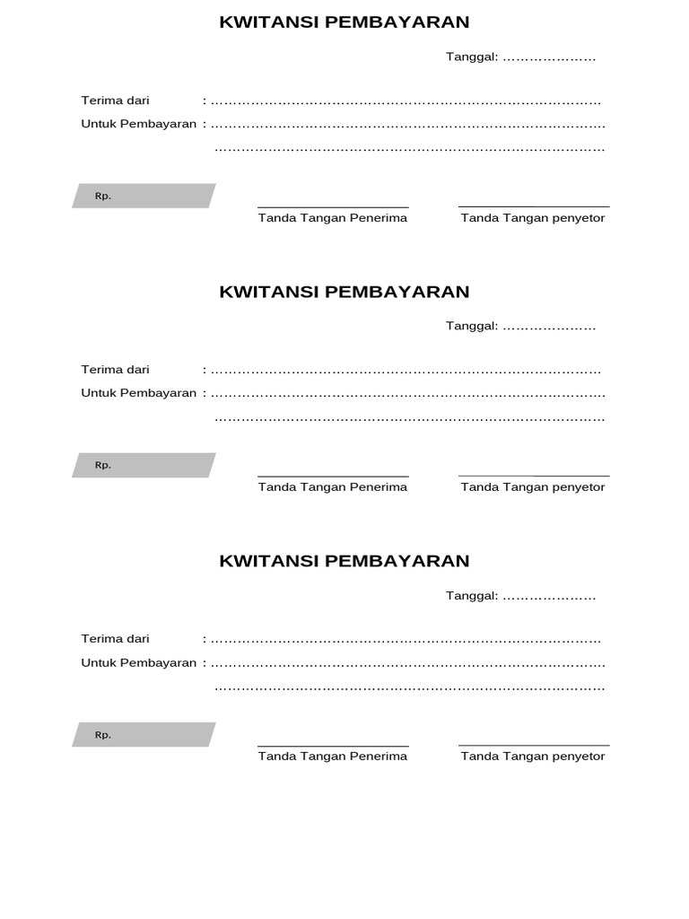 Kwitansi Pembayaran | PDF