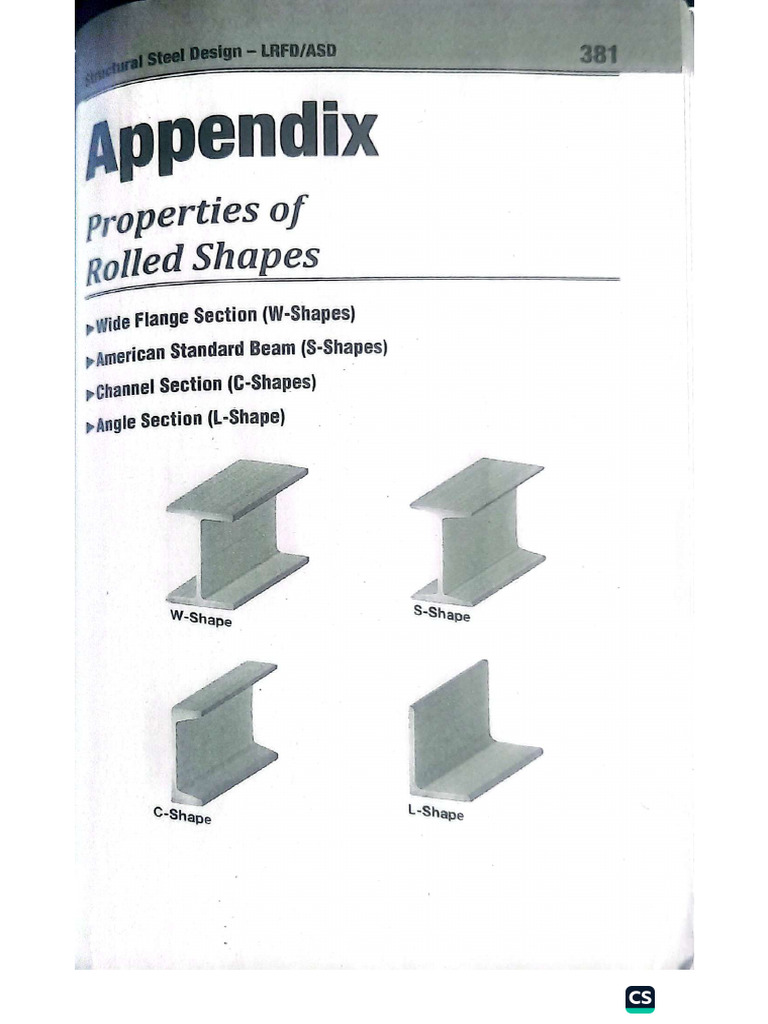 Properties of Rolled Shape Section | PDF