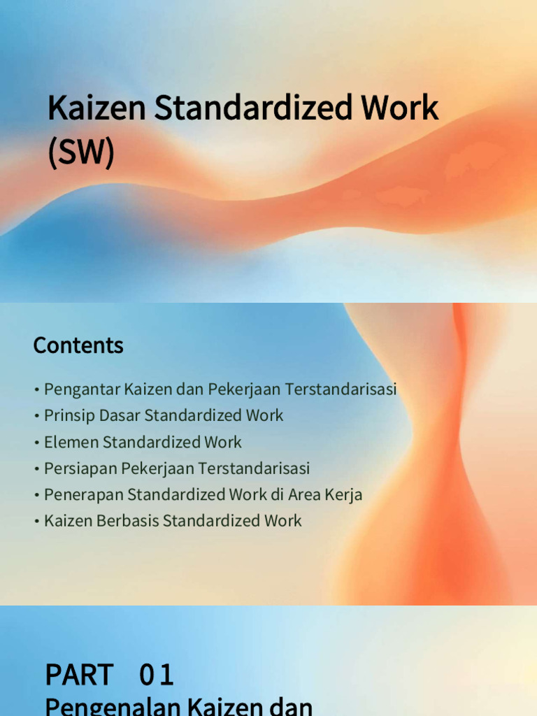 Materi Training - Kaizen Standardized Work | PDF