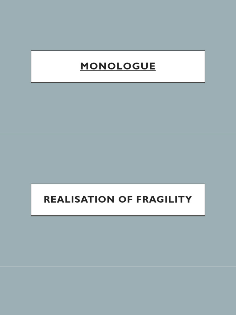 Monologue | PDF