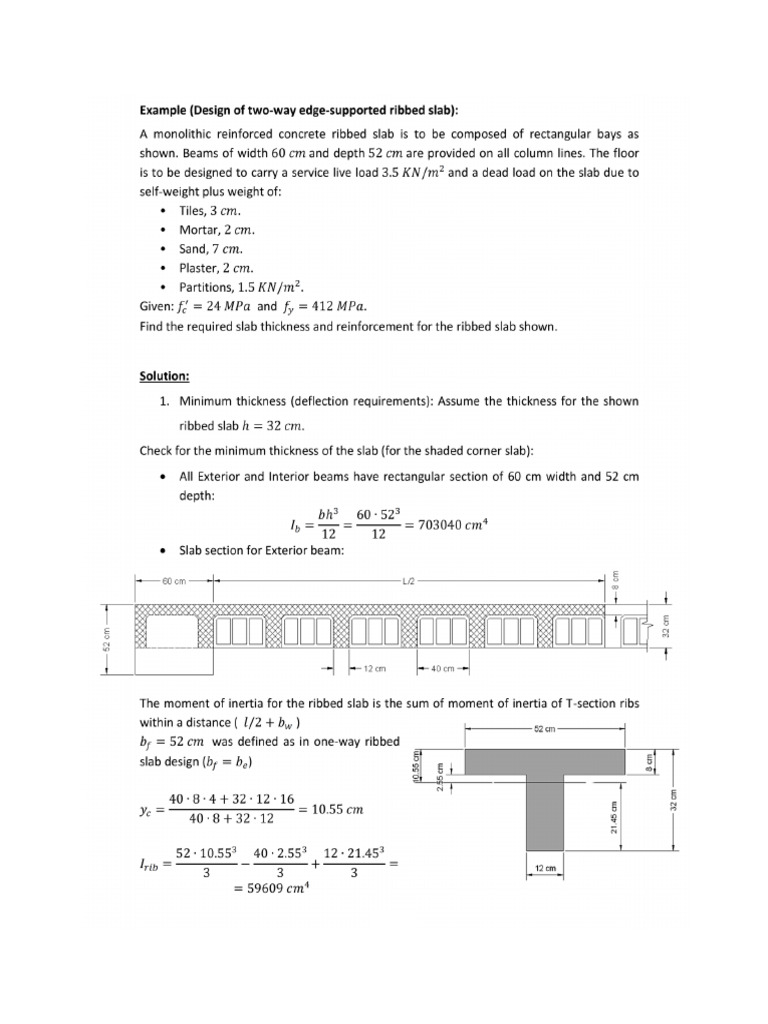 Chapter 3 Two Way Slab Example Waffle Slab | PDF