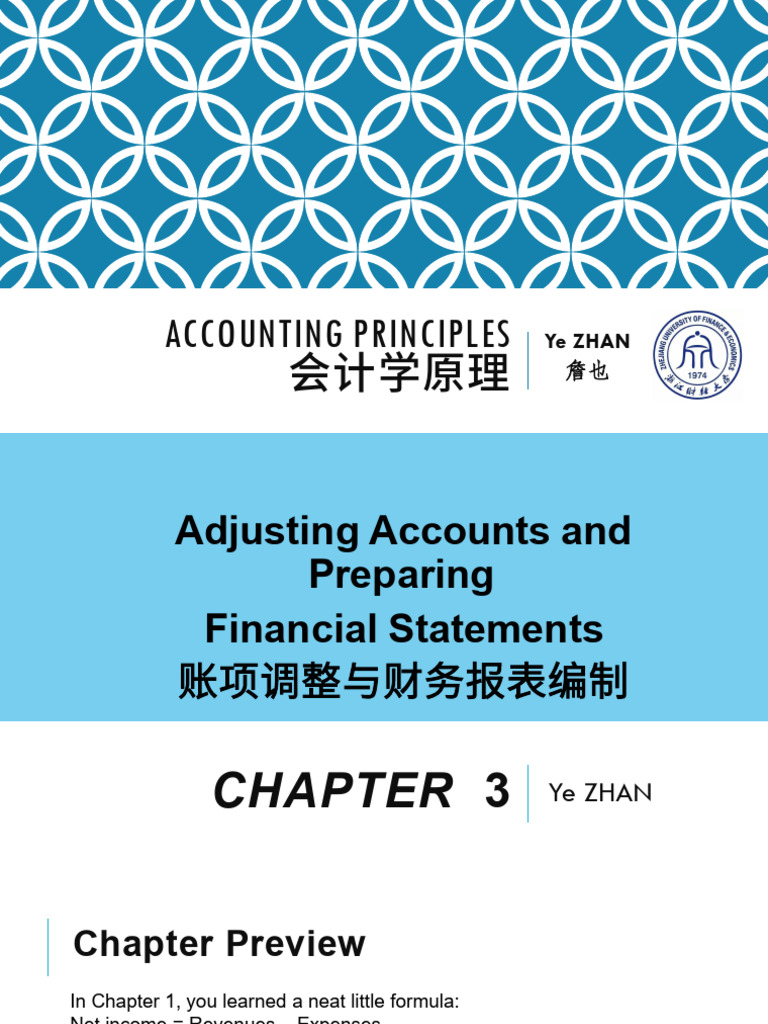 Accounting Principles 03 Adjusting The Accounts & Preparing The ...