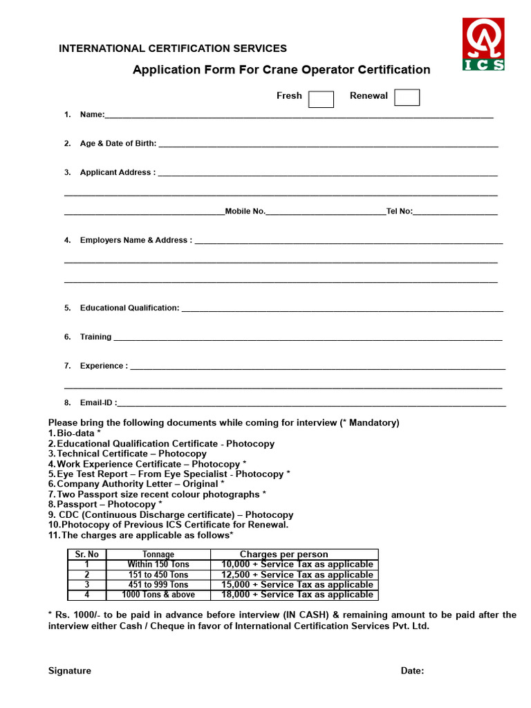 Crane Operator Application Form | PDF | Chess Theory | Chess