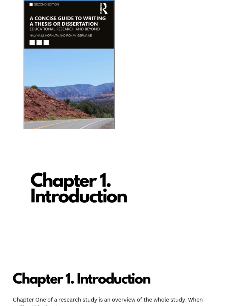 Writing The Chapters 1 + 2 | PDF | Methodology | Qualitative Research