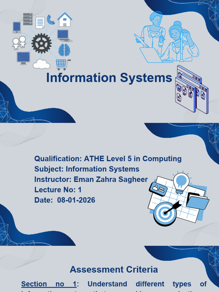 Information Systems Lec 1 | PDF | Information | System