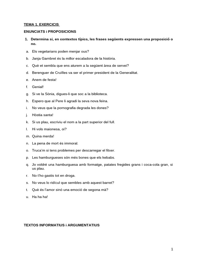 F. Catalana TEMA 1a | PDF