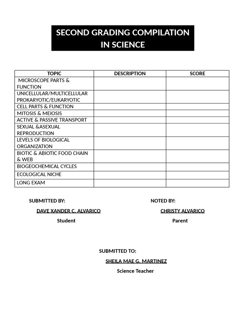 Compilation in Science 7 | PDF