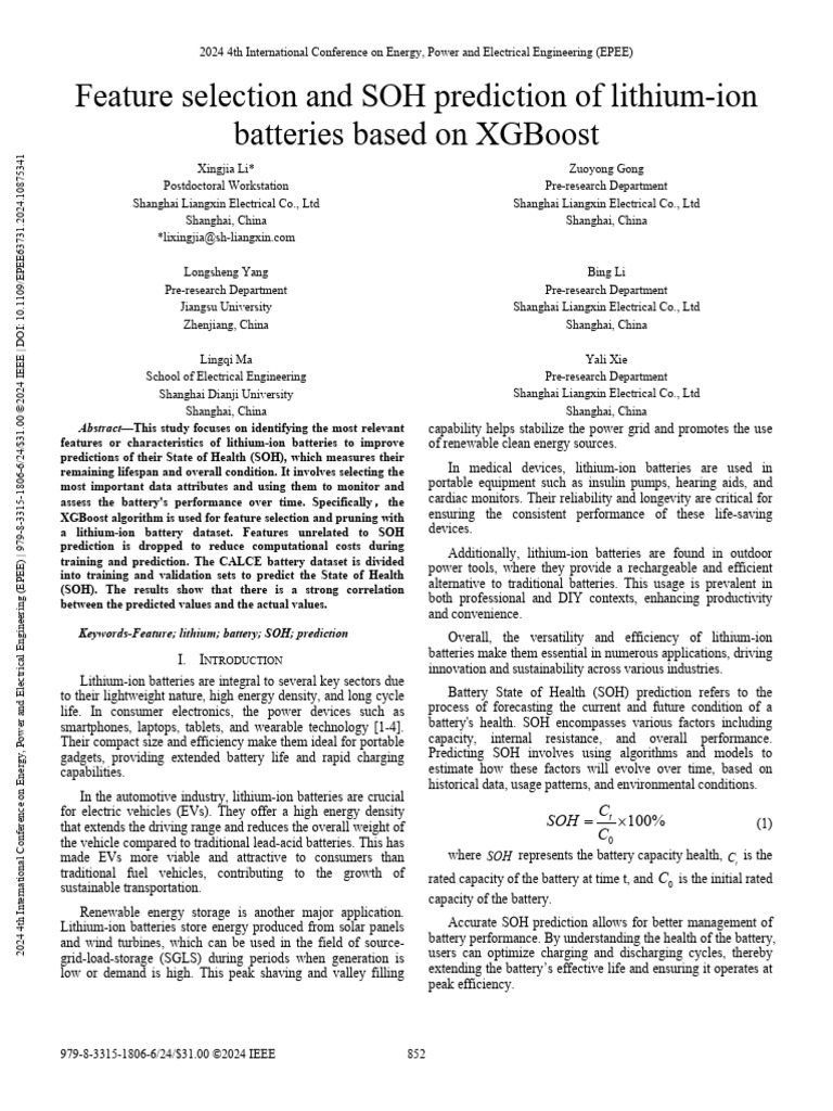 04 Feature Selection and SOH Prediction of Lithium-Ion Batteries Based ...