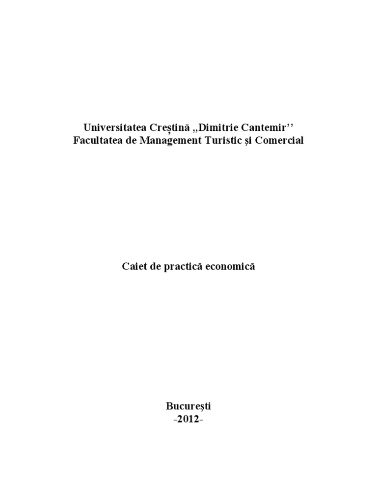Caiet De Practica Economica