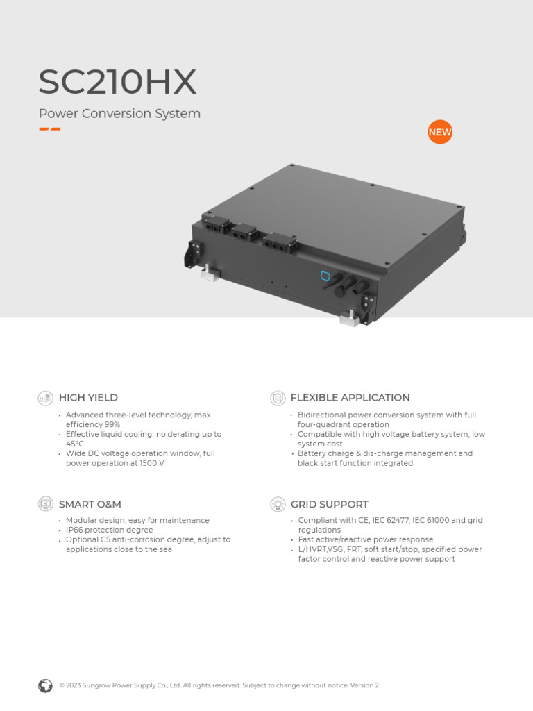 Ds 20230907 Sc210hx Datasheet v2 en | PDF | Power Supply | Alternating ...