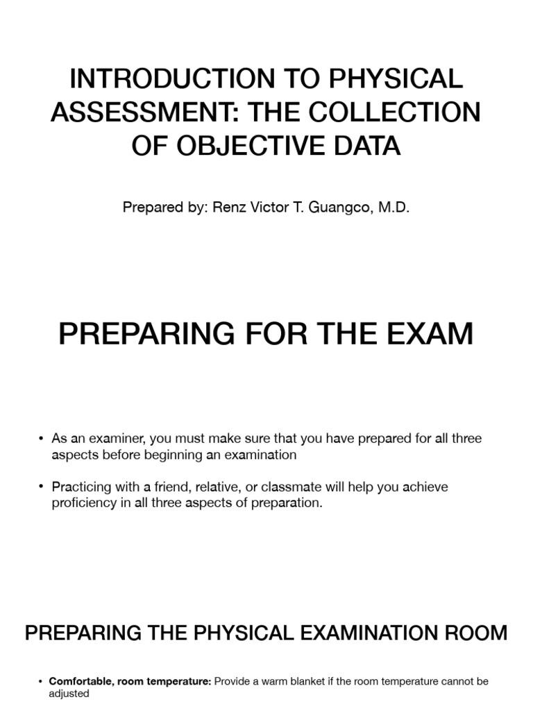 04 - Introduction To Physical Assessment - The Objective Data Gathering ...