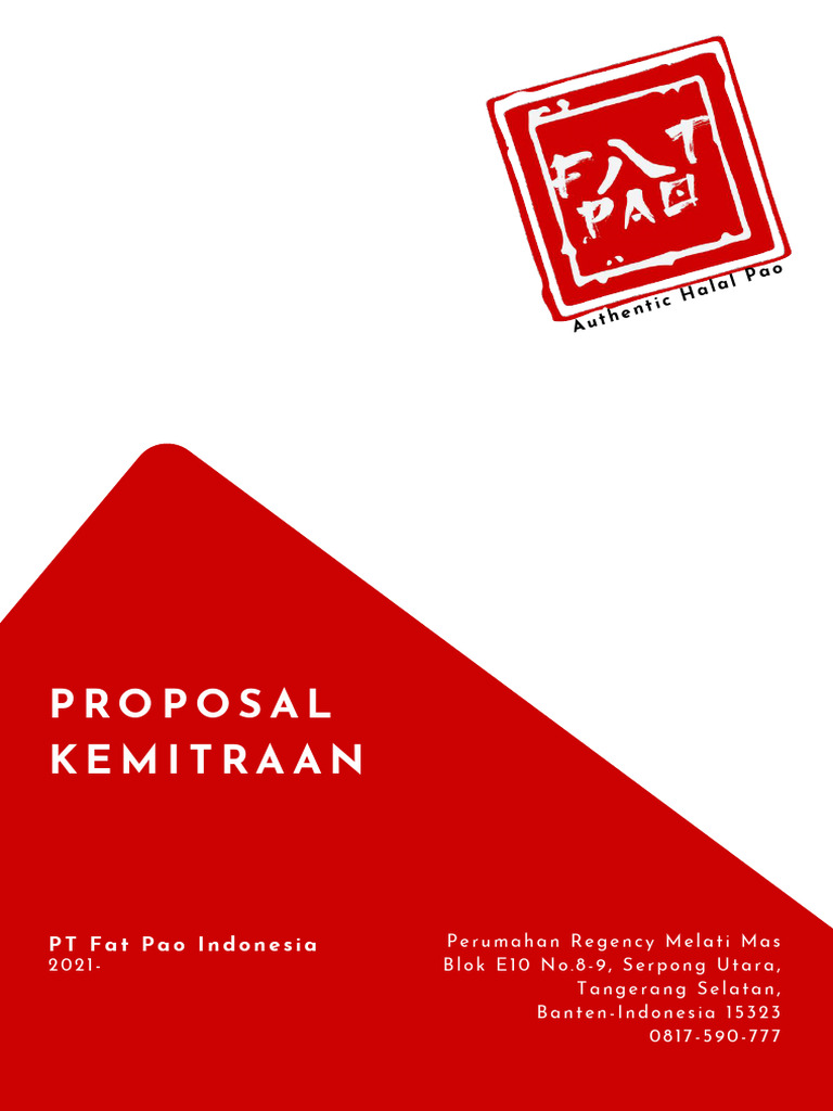 Proposal Kemitraan Fat Pao Maret 2023 | PDF