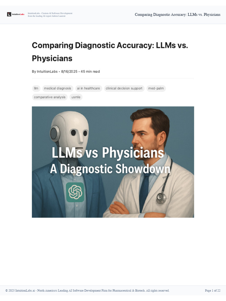 Comparing Diagnostic Accuracy Llms Vs Physicians | PDF | Medical ...