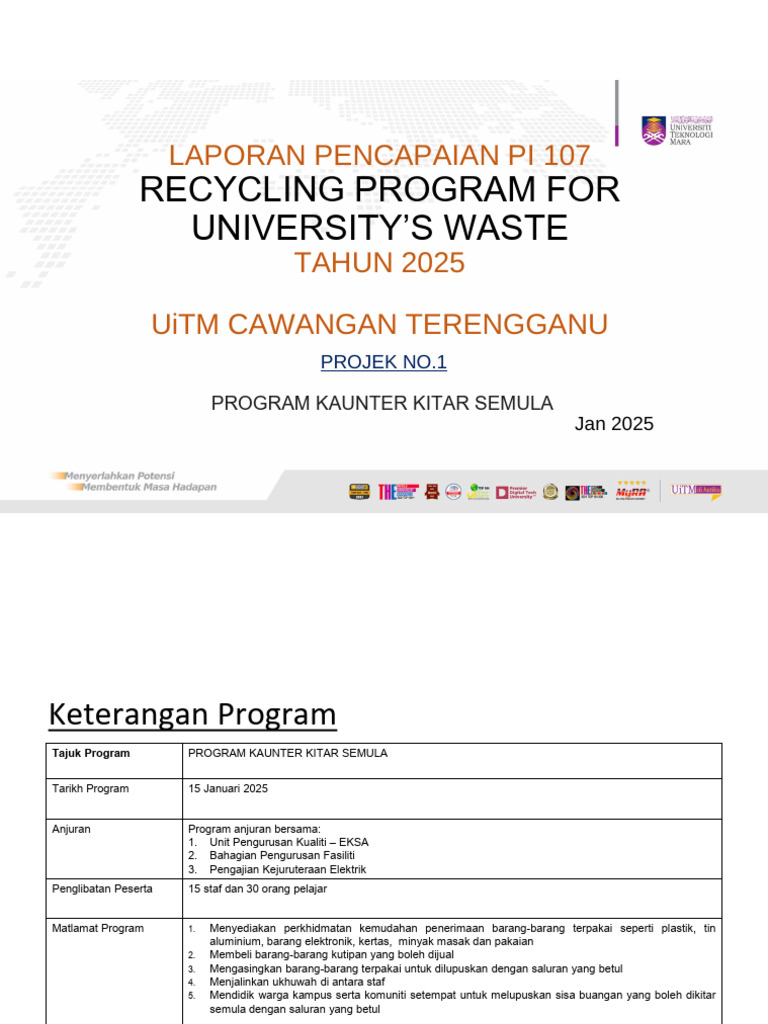 Pi 107 (2025) 01 - Program Kitar Semula | PDF