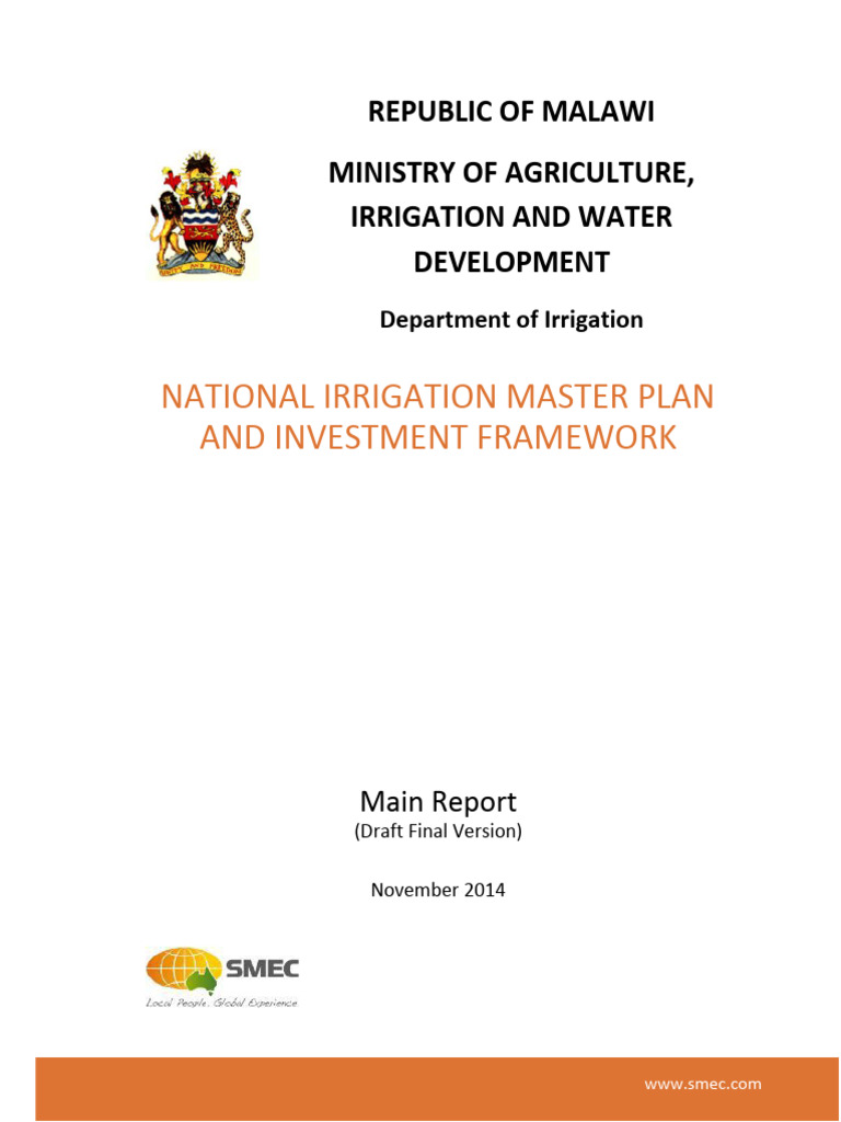 Master Plan Report | PDF | Irrigation | Dam