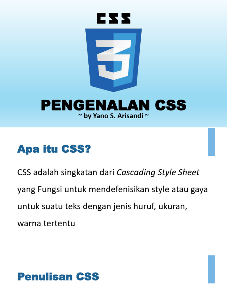 Mengenal Css Dan Penulisan Css | PDF