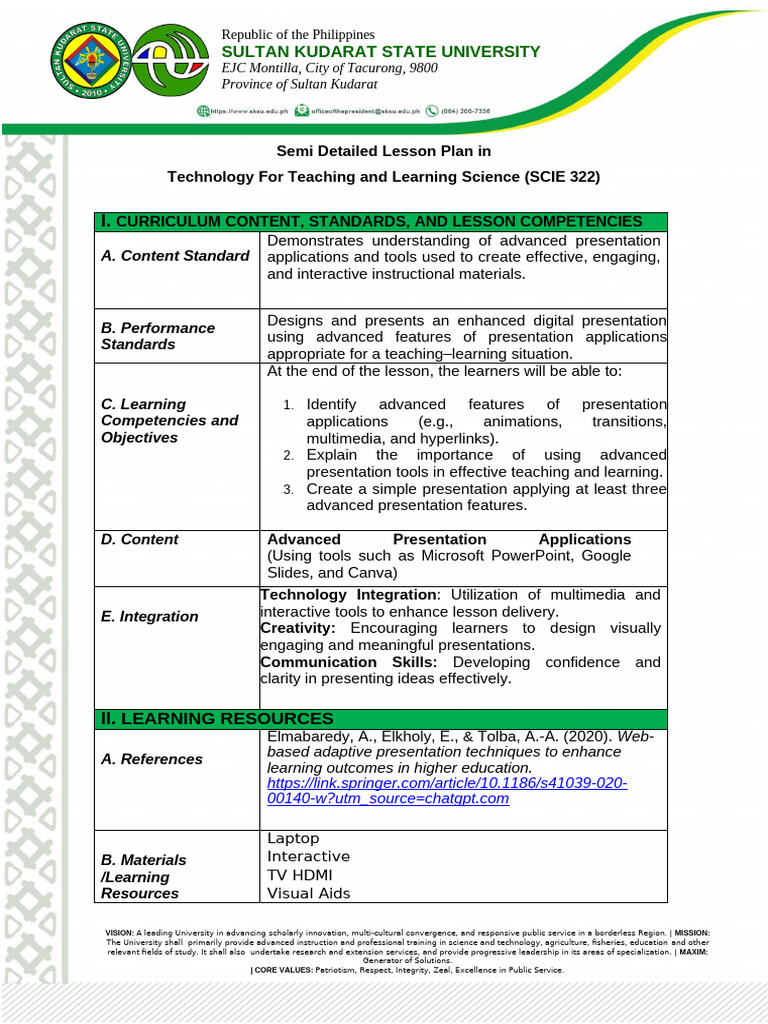 C3 L3.1 AGUILAR D - Lesson Plan | PDF | Multimedia | Learning