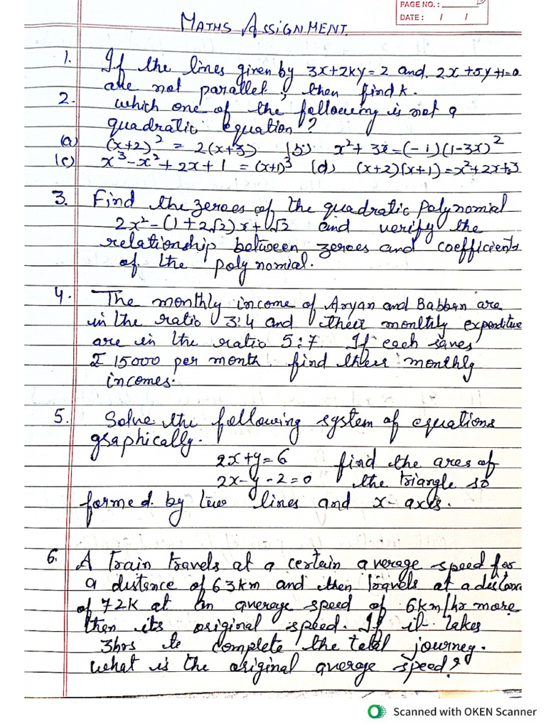 Class X Maths | PDF