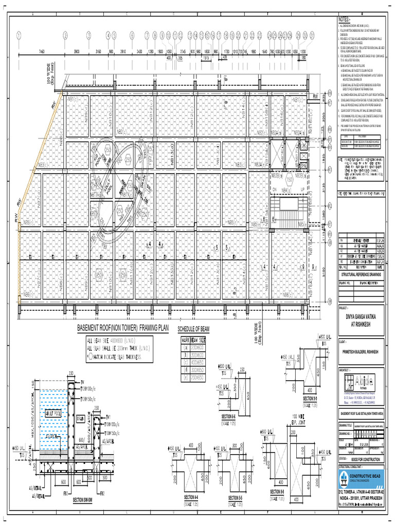 BASEMENT ROOF (NON TOWER) FRAMING PLAN & DETAILS-7013-21-201 | PDF ...