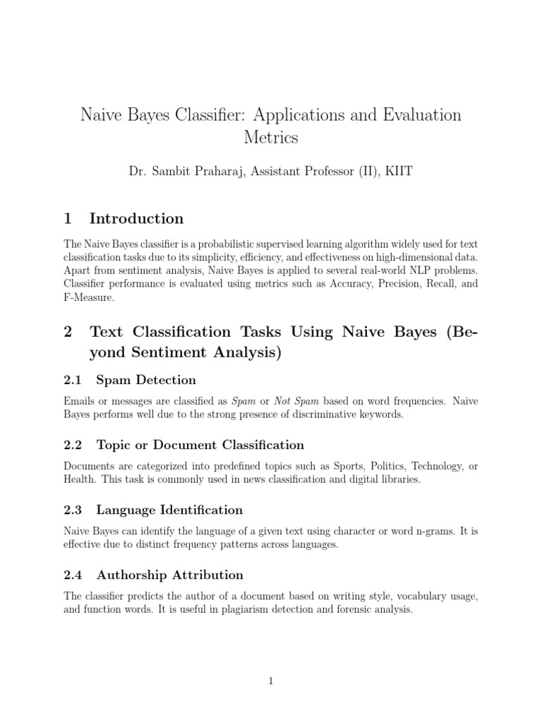 17 18 Classifier Evaluation | PDF | Statistical Classification | Cognition