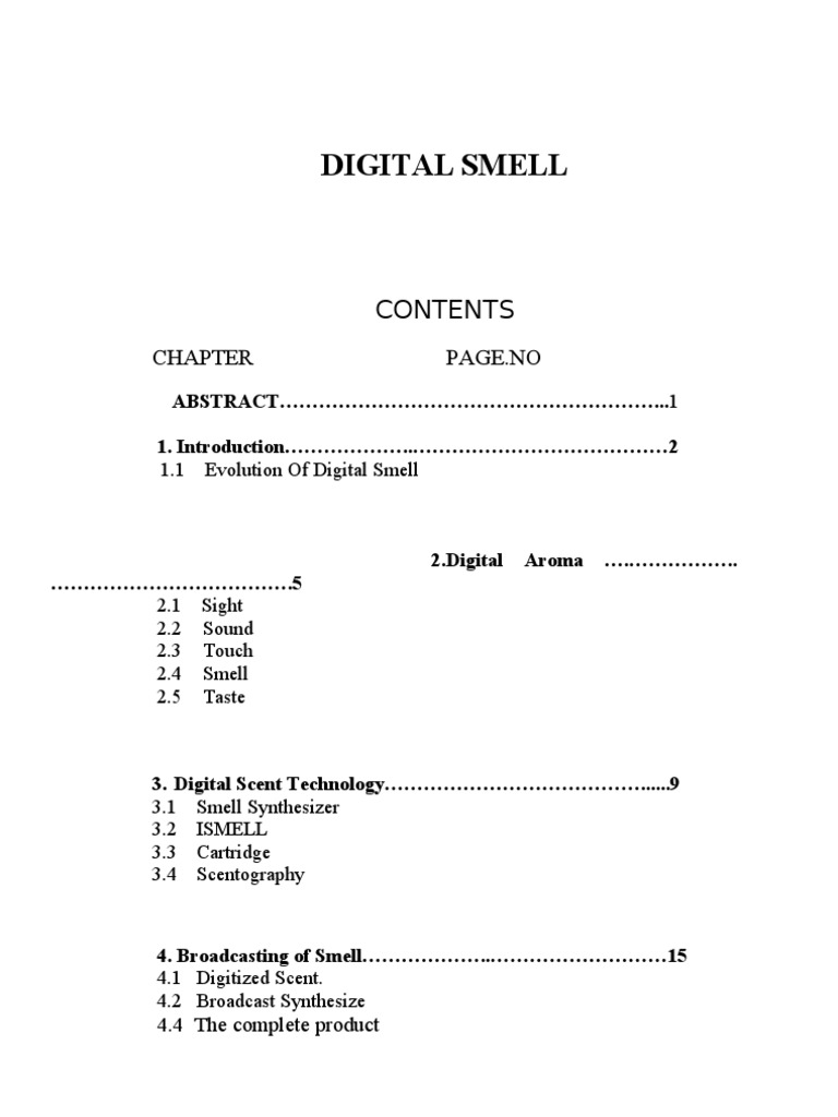 Digital Smell Report | PDF | Odor | Web Design