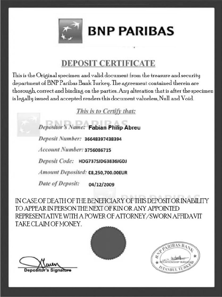Certificate of Deposit | PDF