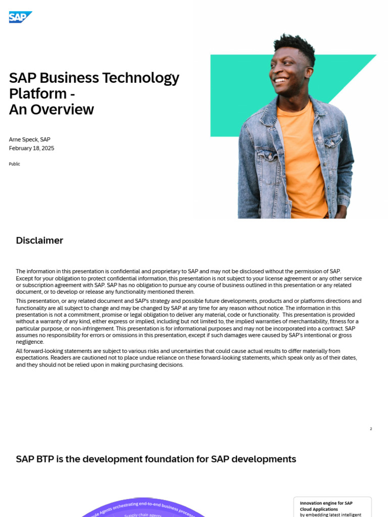 Sap Business Technoloy Platform 2025 Overview | PDF | Cloud Computing ...