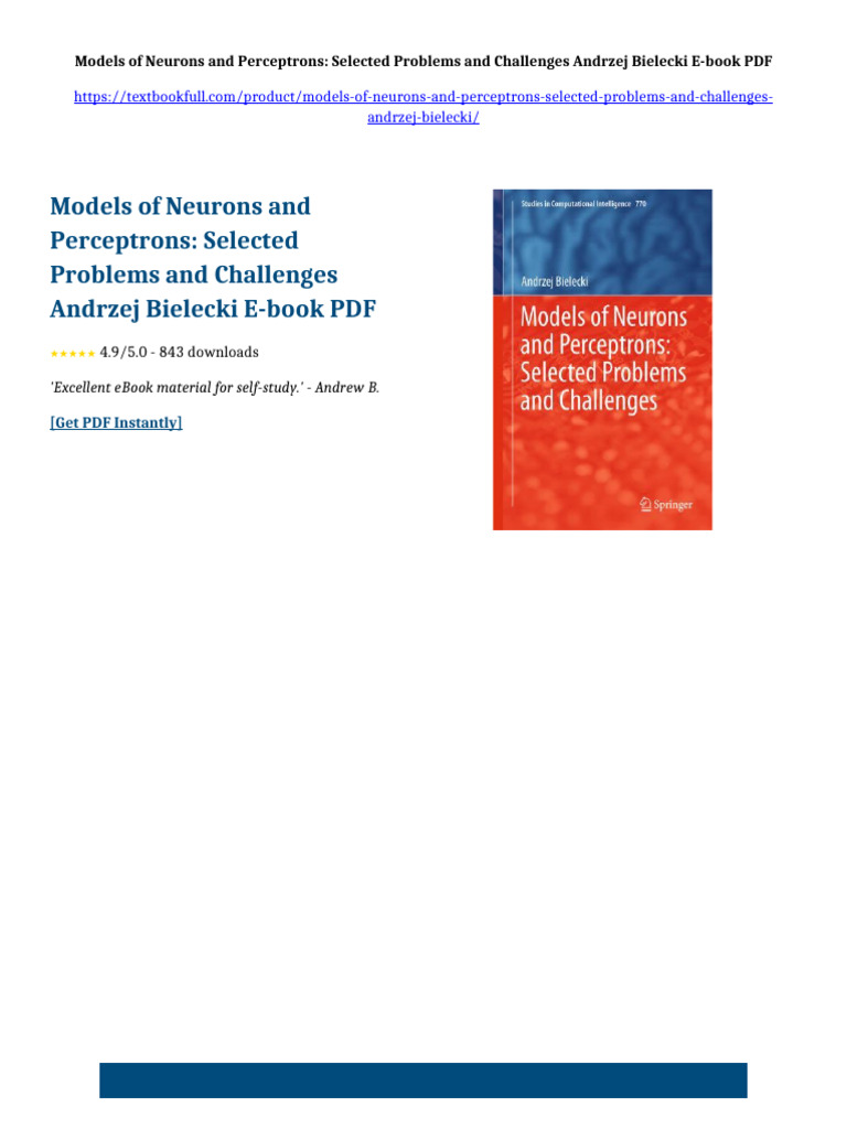 Models of Neurons and Perceptrons: Selected Problems and Challenges ...